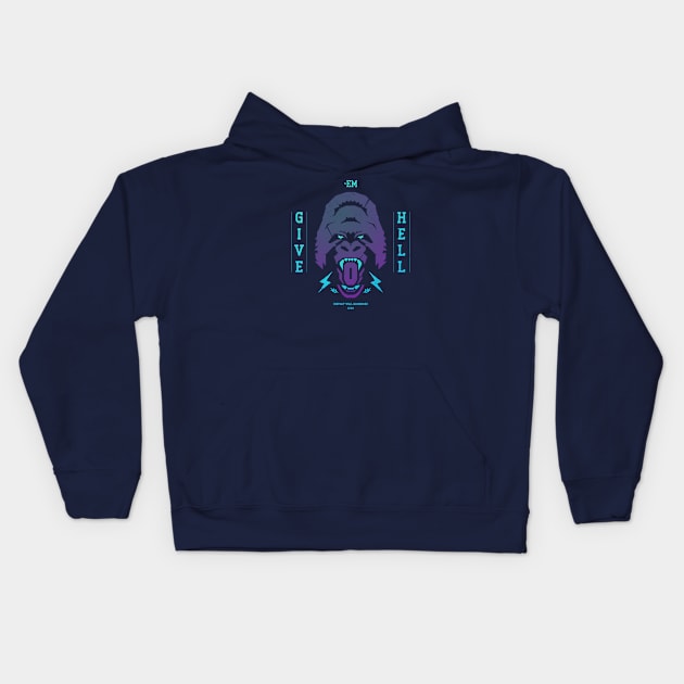 Give Them Hell Gorilla Edition Kids Hoodie by BadBox